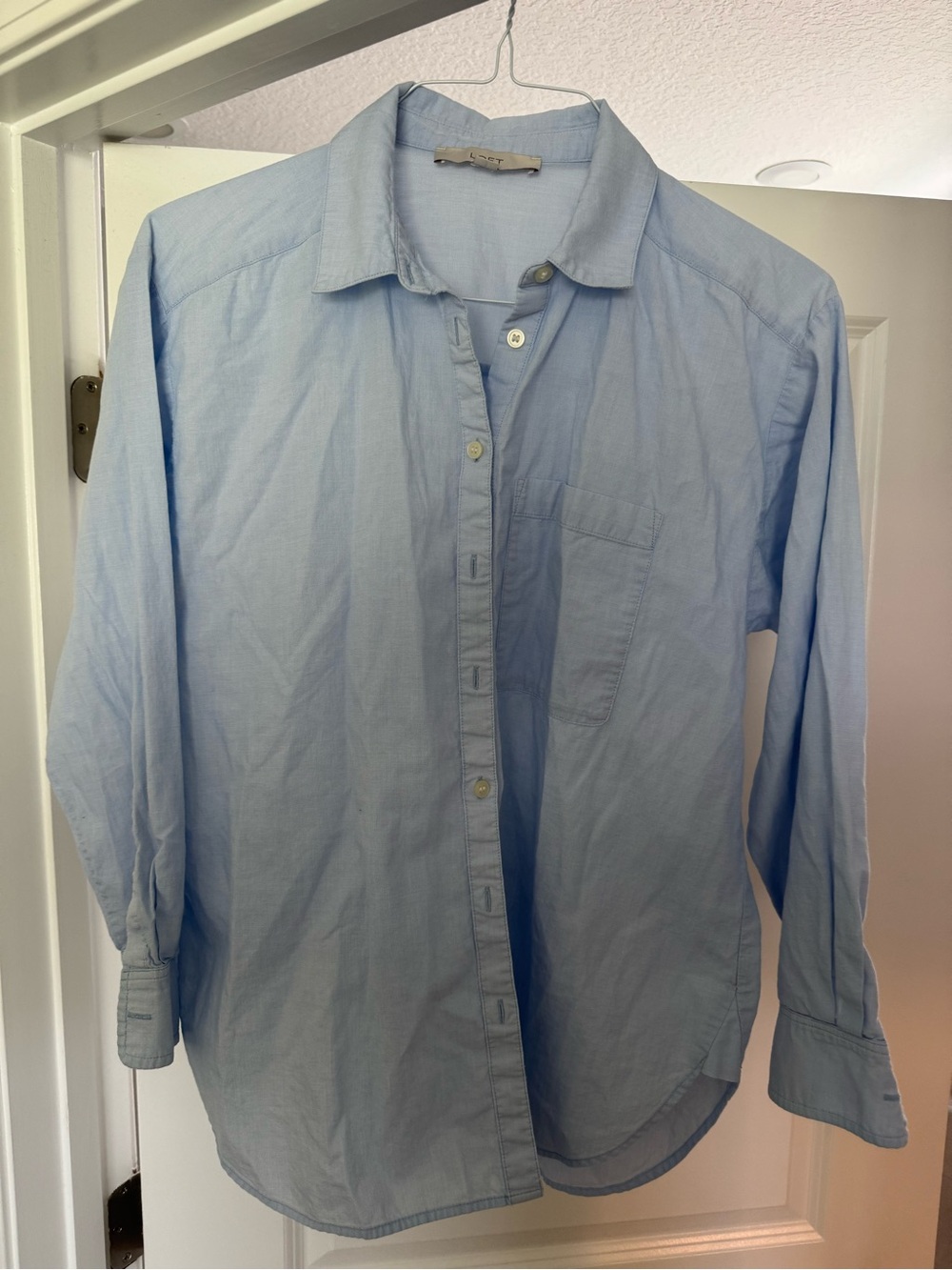 Loft Light Blue Women’s Button-Up Shirt